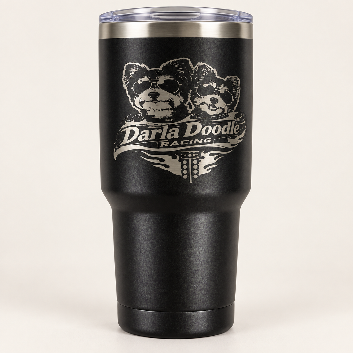 Darla Doodle Racing 32oz Stainless Steel Tumbler