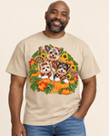 Pumpkin Patch dog graphic tee on Comfort Colors