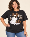 Boo-Jee Halloween ghost graphic tee on Comfort Colors