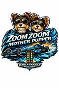 Darla Doodle Racing Sticker - Zoom Zoom (9.5")